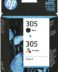 Pack de 2 cartouches d'encre originales HP 305 noir + couleur - 6ZD17AE