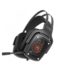 Scorpion HG9046 Casque de jeu avec microphone USB - Son surround 7.1 - Microphone flexible - Rétro-éclairage LED - Bandeau réglable - Câble de 2,20 m - Couleur noire