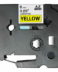 Ruban d'étiquettes laminées génériques Brother TZe611 - Texte noir sur fond jaune - Largeur 6mm x 8 mètres