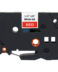 Ruban d'étiquettes laminées génériques Brother TZe435 - Texte blanc sur fond rouge - Largeur 12mm x 8 mètres