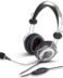 Casque Genius HS-04SU avec microphone - Microphone flexible - Bandeau réglable - Coussinets d'oreille - Commandes sur le câble - Couleur argentée