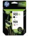 Pack de 2 cartouches d'encre originales HP 901XL noir + 901 couleur - SD519AE