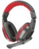 Trust Gaming Ziva Headset with Microphone - Microphone pliable - Bandeau réglable - Coussinets d'oreille - Câble de 1,80 m - Couleur noir/rouge