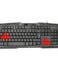Trust Gaming Ziva USB Keyboard - 6 touches en rouge - Hauteur réglable - Anti-dégâts - Câble de 1,50 m - Noir - Couleur noire